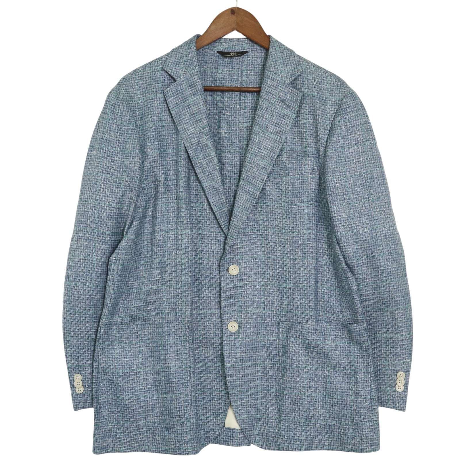 お得，豊富な NORMAN HILTON 【 ノーマンヒルトン 】 シングルジャケット サイズL　ギンガムチェック AB-7サイズ 定価税込42900円→90％OFF４２９０円