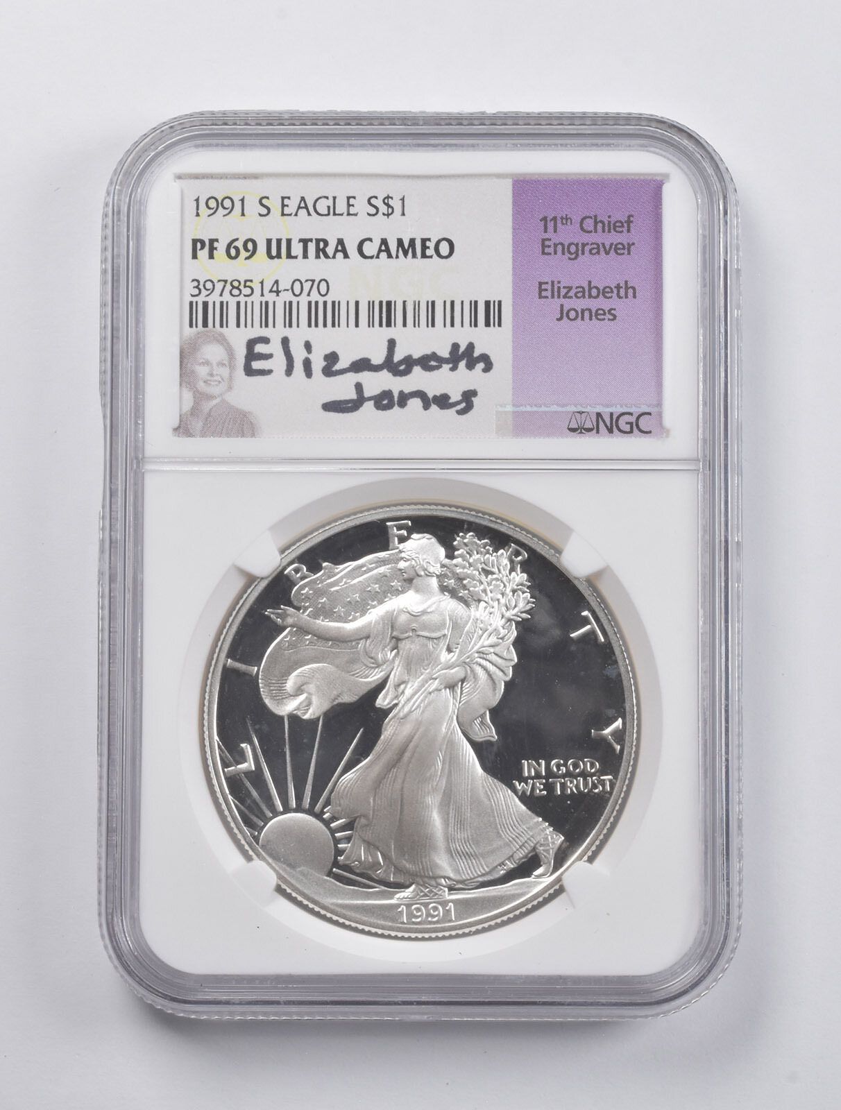 PF69 UCAM 1991S アメリカンシルバーイーグル サイン入り Js NGC