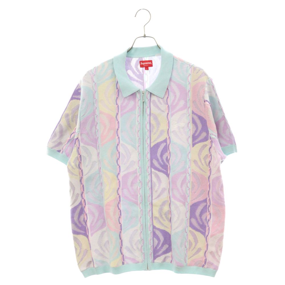 SUPREME (シュプリーム) 22ss Abstract Textured Zip Up Polo ジップ 