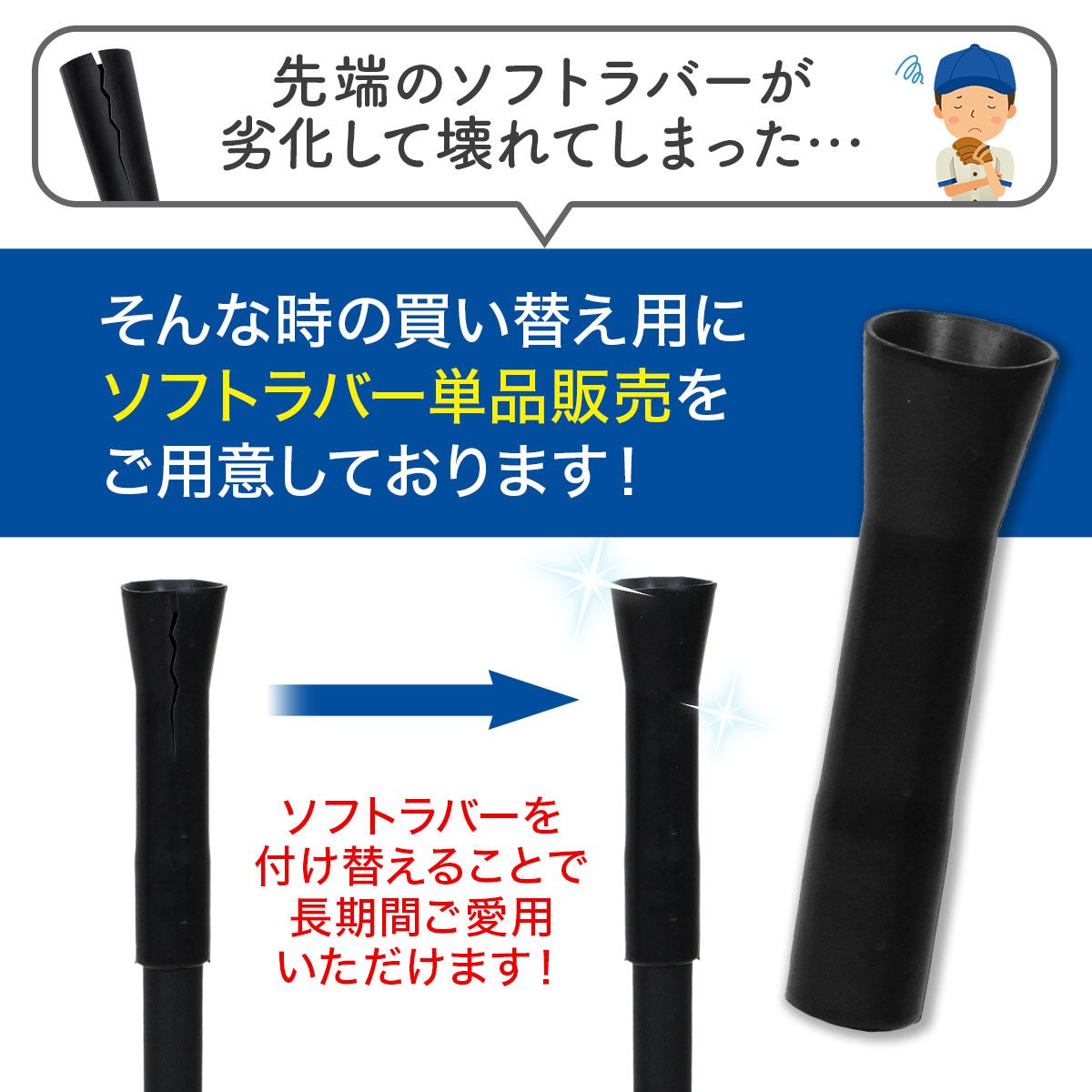 KaRaDaStyle バッティングティー 子供 47～67cm 段階式 バッティング 練習 打撃 野球 軟式 硬式 少年野球 ソフトボール 素振り トレーニング ゴム製 高さ調整 収納袋付き【再生ラバータイプ】