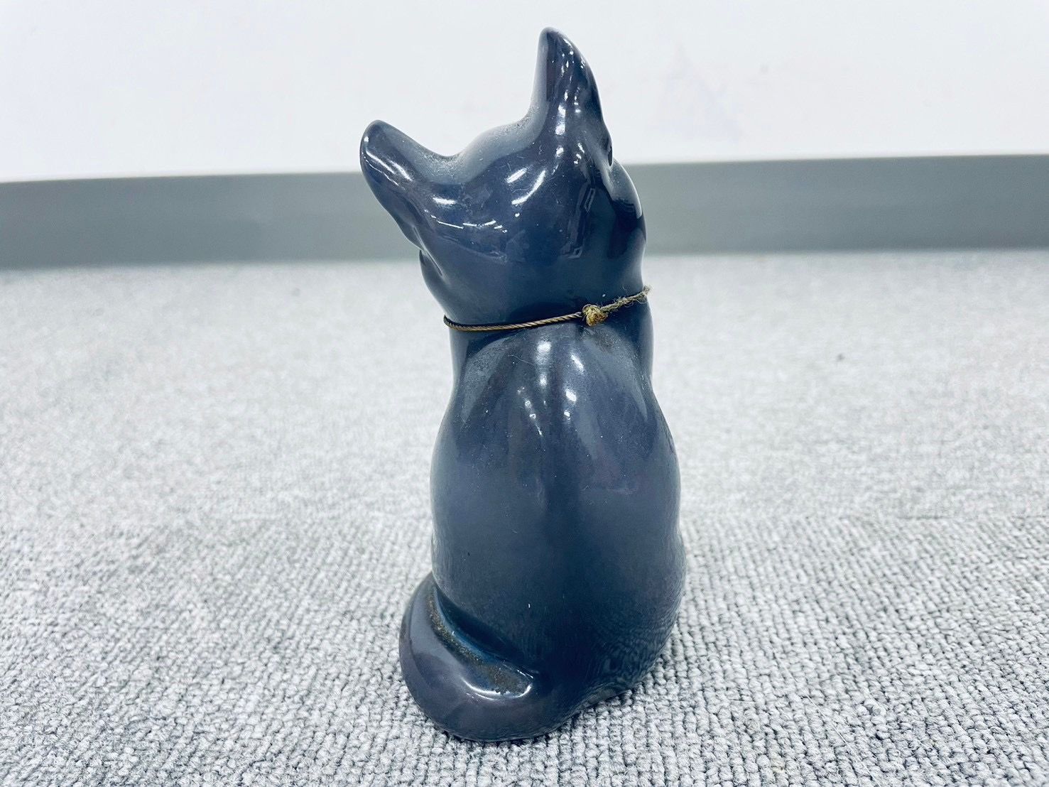 CH010 Q124-CH2-1067 ROYAL COPENHAGEN ロイヤルコペンハーゲン Sitting Cat フィギリン ネコ 猫 グレー  陶器 置物 約14×8×9cm