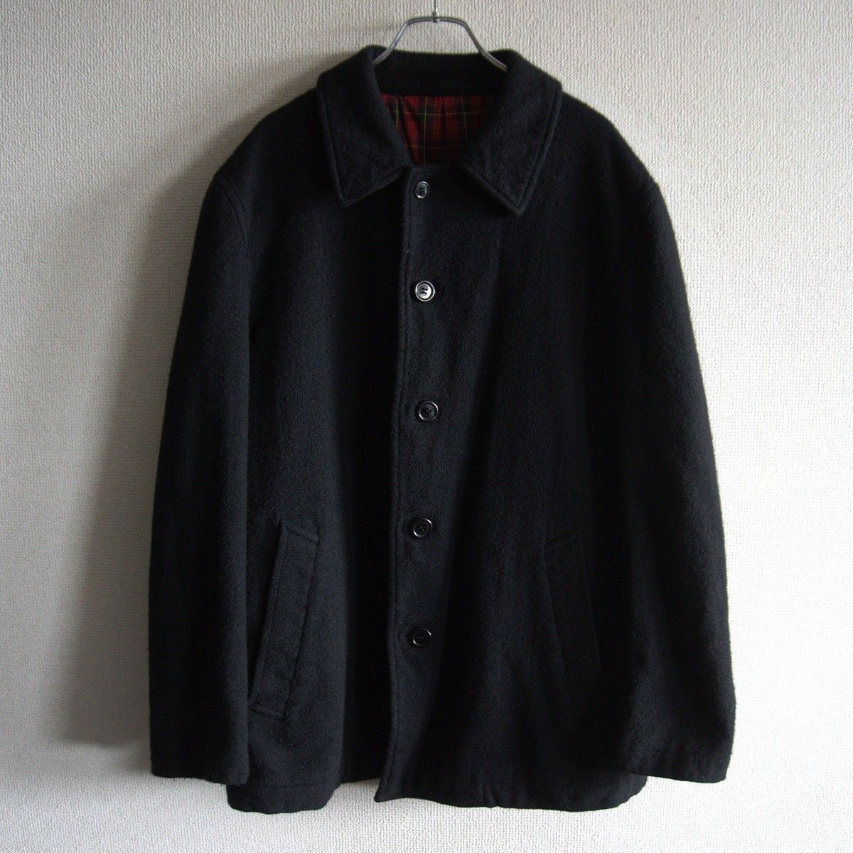 AD2001 COMME des GARCONS HOMME PLUS 00s 縮絨 カバーオール ジャケット M コムデギャルソンオムプリュス 25100364