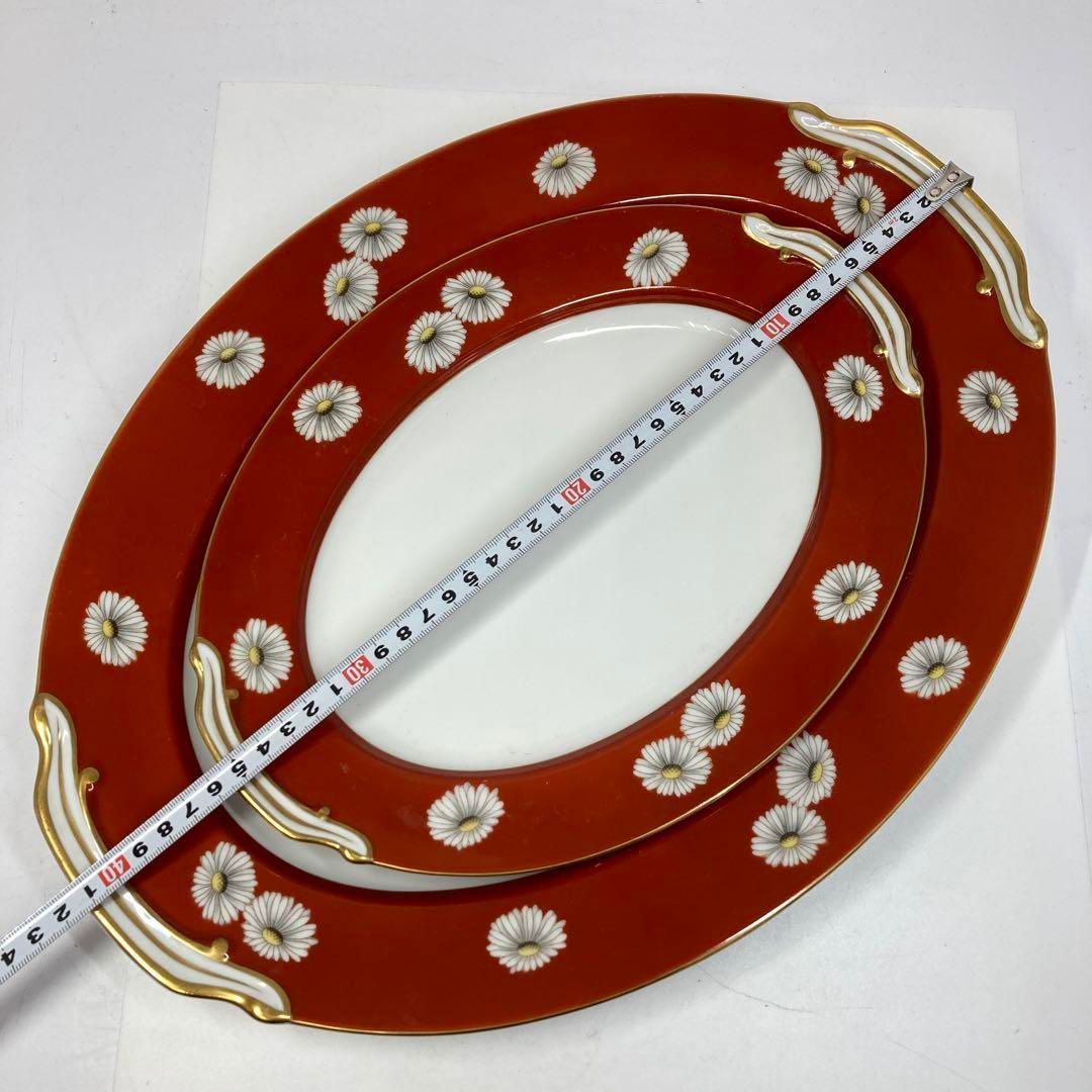 洋3 オールドノリタケ◯キ印 赤色特大プレート チュリーン5点セット WWW_NOITHATQUANGTHANH_NET