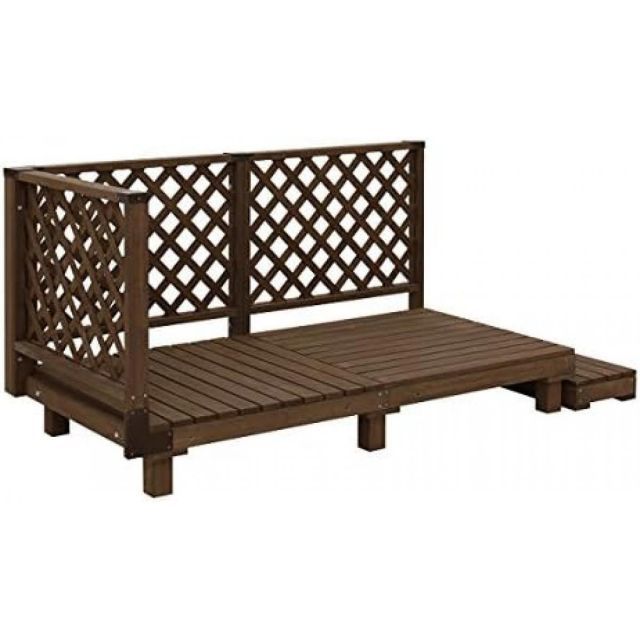 タカショー システムデッキ 0.5坪 ACQブラウン 防虫防腐加工 SDW-A05 約幅1870x奥行970x高さ950mm 天然木 組立品