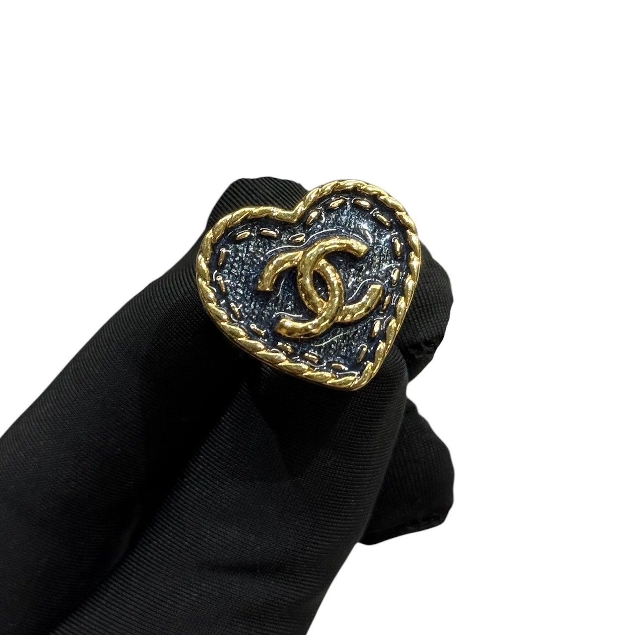 CHANEL シャネル 2024年 デニムモチーフココマークハートリング I24P