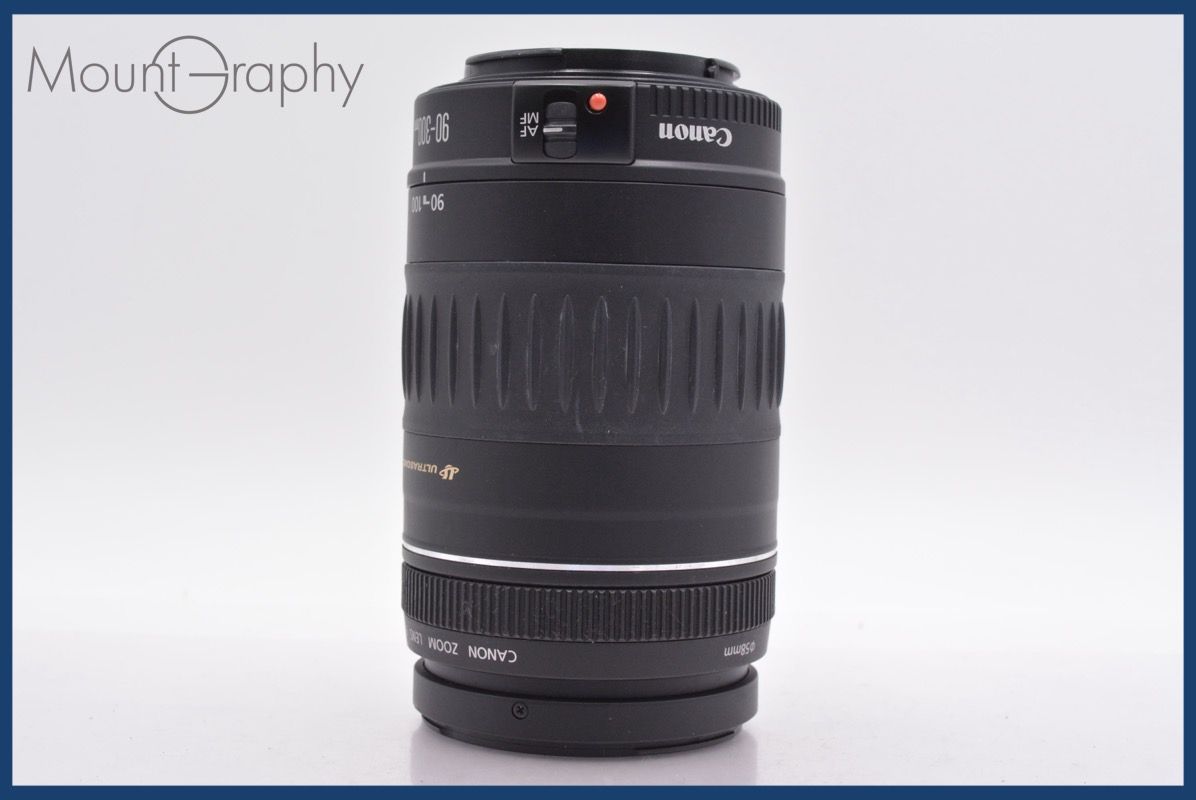 キヤノン Canon EF 90-300mm F4.5-5.6 USM 前後キャップ-レンズフィルター付 完動 同梱可 mj5495