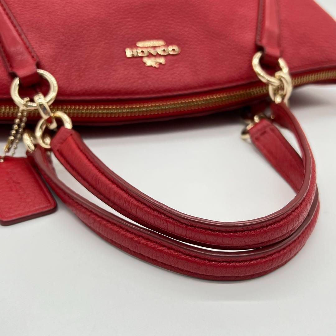 【美品】COACH ケルシー ハンドバッグ 2way ショルダーバッグ 赤色 美品】COACH ケルシー ハンドバッグ 2way ショルダーバッグ 赤色