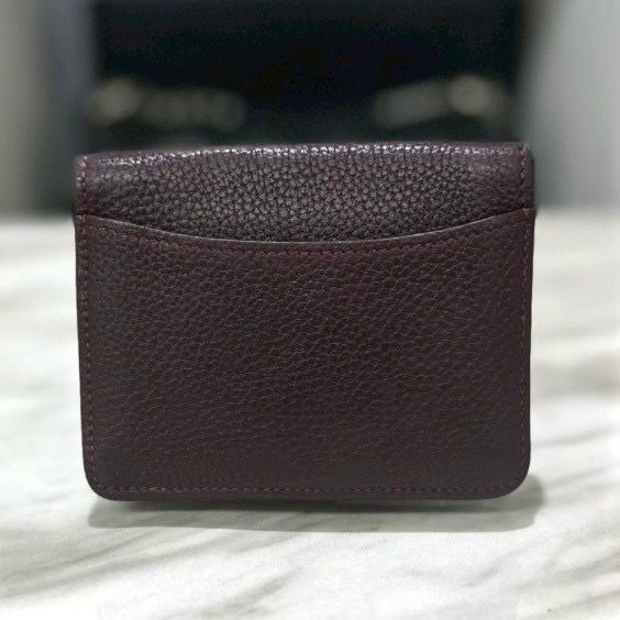 エルメス ドゴン コインケース ダークブラウン×赤 K刻印