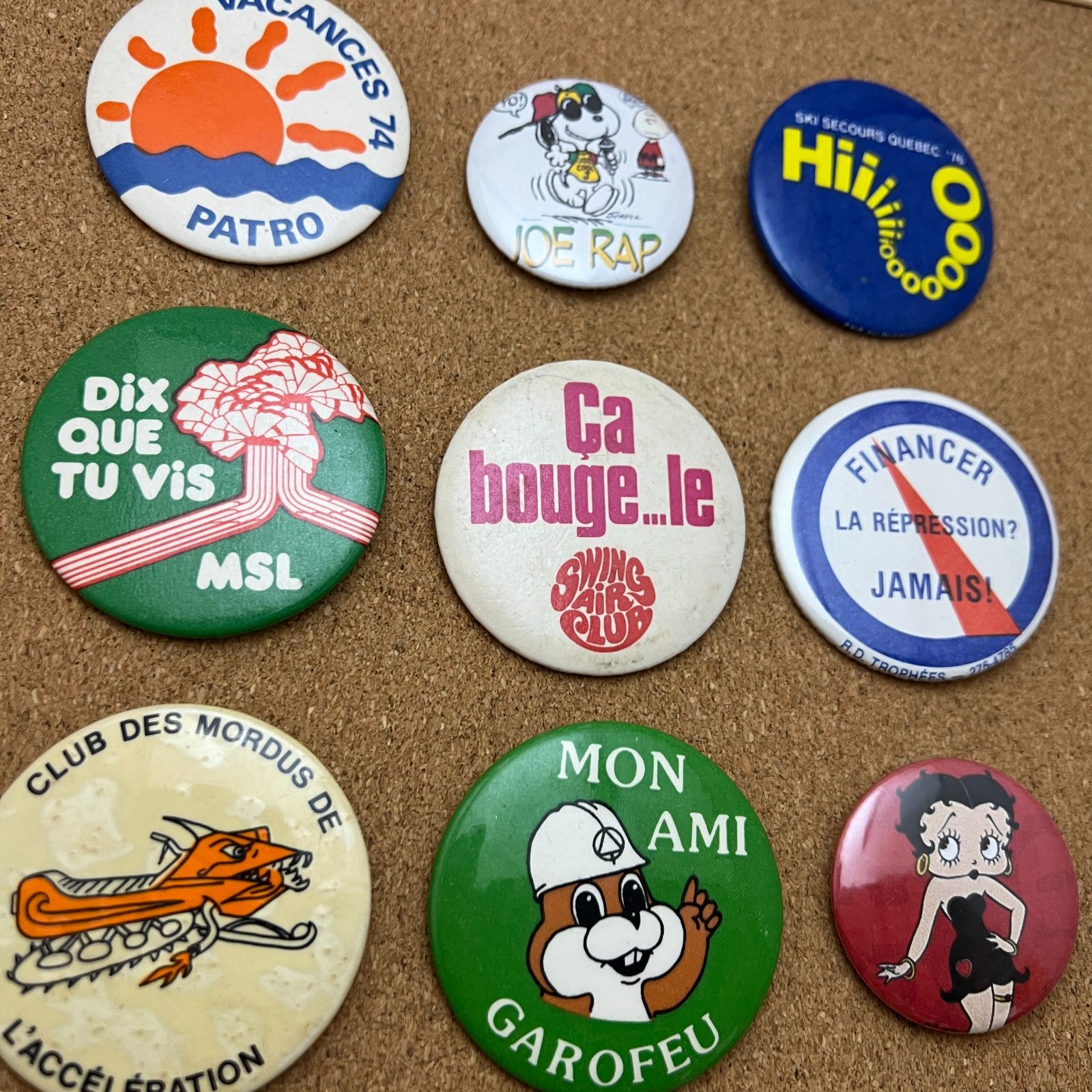 ビンテージ 缶バッジ スヌーピー ベティブープ アンティーク 50s ~ 60s  