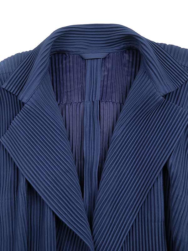 HOMME PLISSE オム プリッセ ショートプリーツジャケット ネイビー HOMME PLISSE ISSEY MIYAKE オム プリッセ イッセイ ミヤケ 20AW