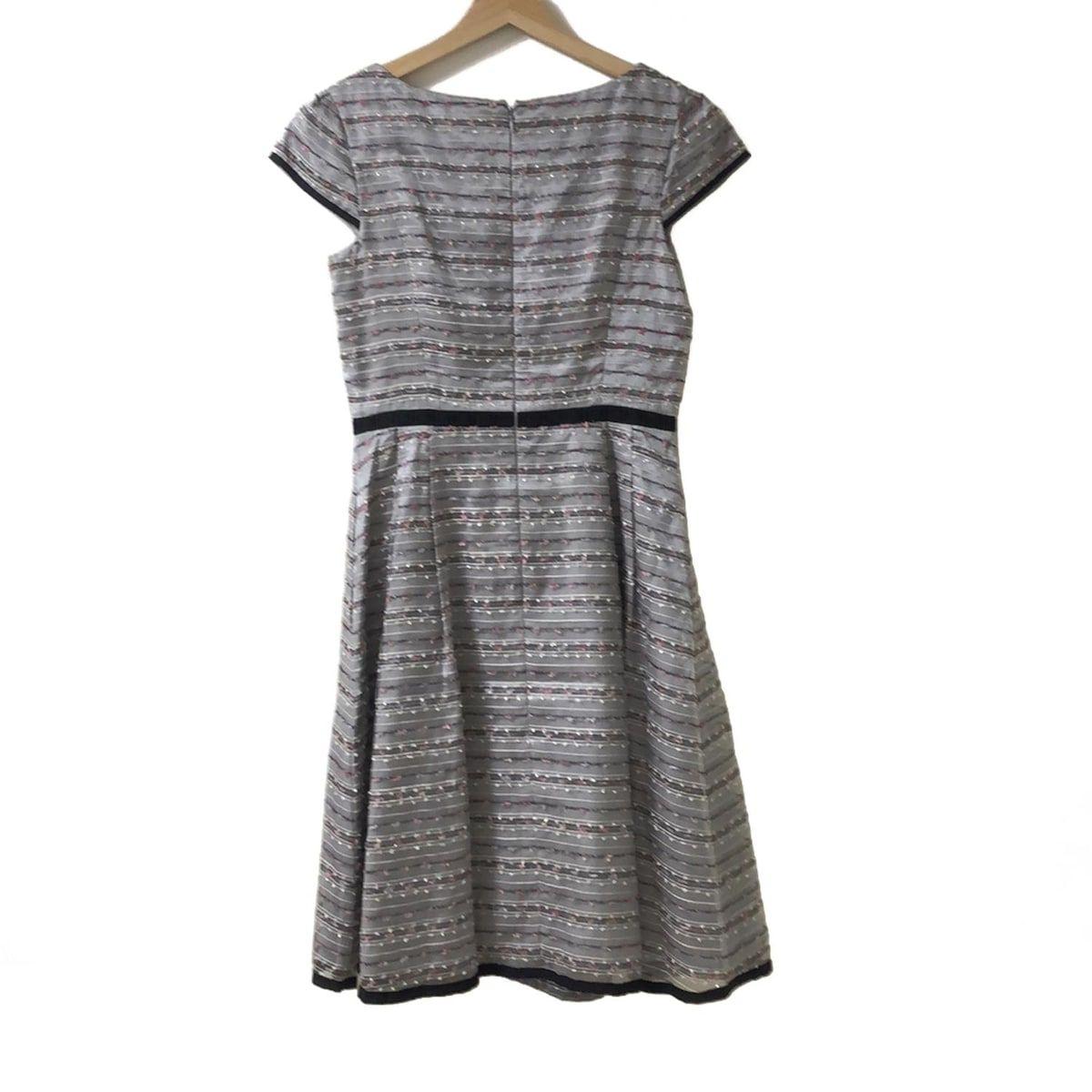 【美品】TOCCAトッカ　ワンピース　ブラック×千鳥格子　サイズ6 美品】TOCCAトッカ ワンピース ブラック×千鳥格子 サイズ6 美品