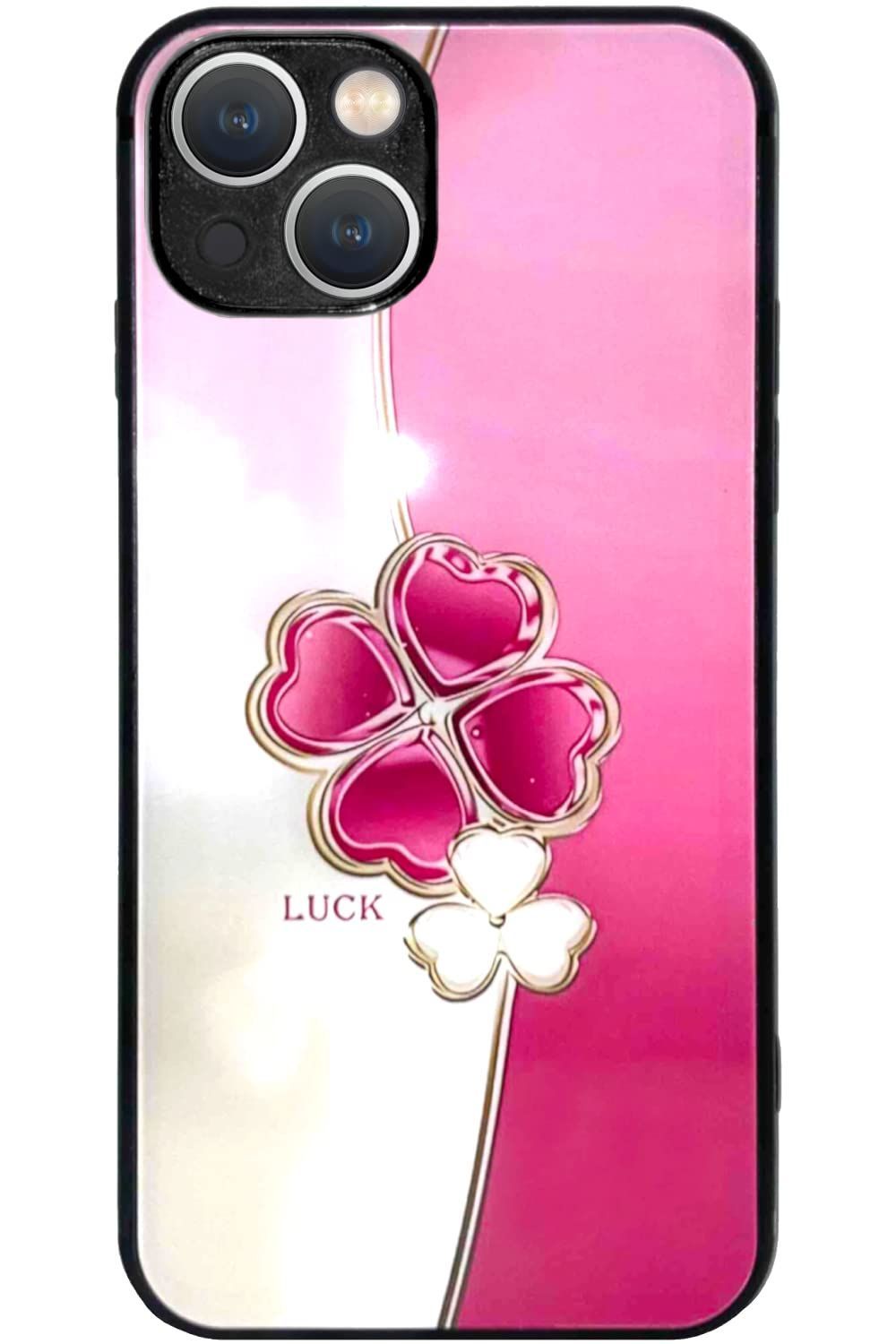 【特価商品】クローバー 四つ葉 かわいい お洒落 スマホケース ピンク 韓国 可愛い 花 アイフォン13 ケース 13 iPhone