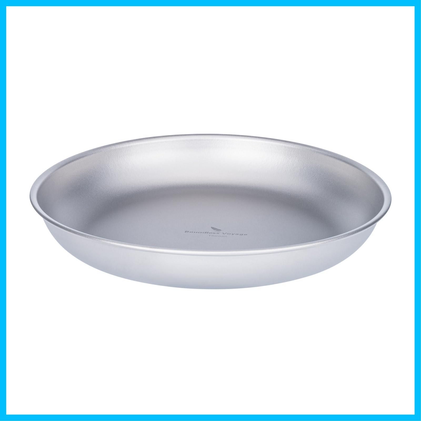 商品 ピクニック 自宅用 バーベキュー BBQ テーブルウエア 登山 アウトドア お皿 軽量 錆びない メッシュ収納バッグ付き 割れない 食器 20.6cm 大皿1枚 キャンプ皿 チタンプレート Ti1119T Voyage Boundless