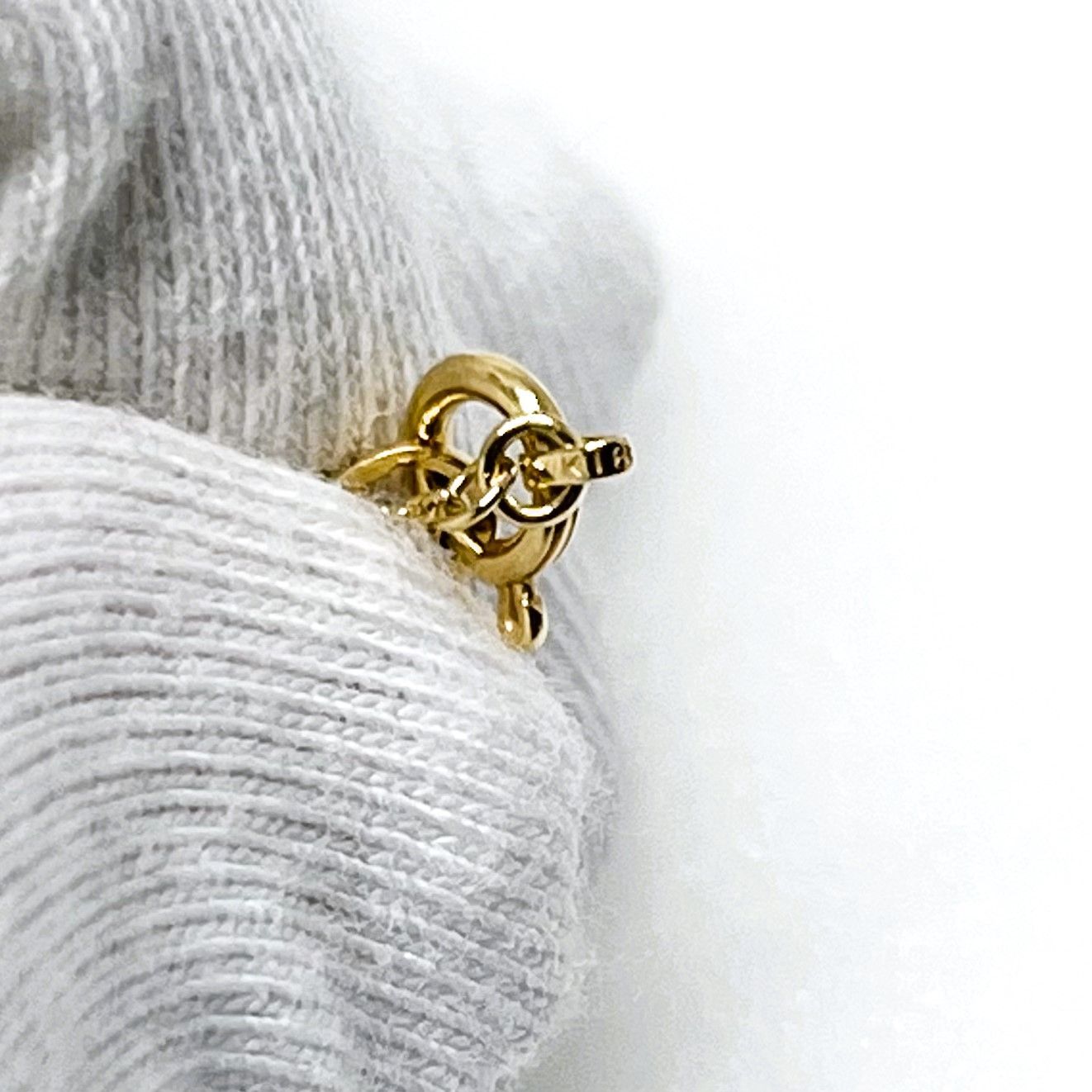 agete アガット ダイヤ ネックレス K18YG 1Pダイヤモンド0.05ct 