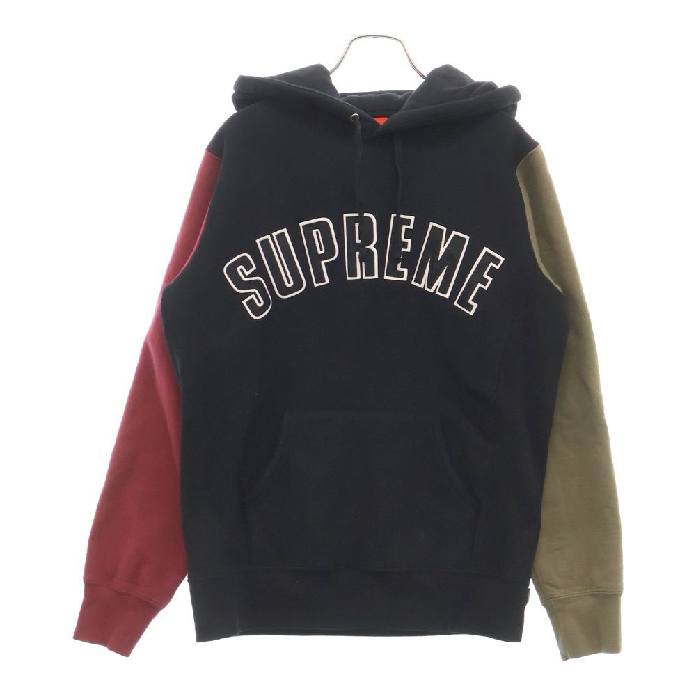 SUPREME シュプリーム 16AW Color Blocked Arc Logo Hooded Sweatshirt ブロックドアーチロゴスウェットプルオーバーパーカー ブラック|パープル|カーキ