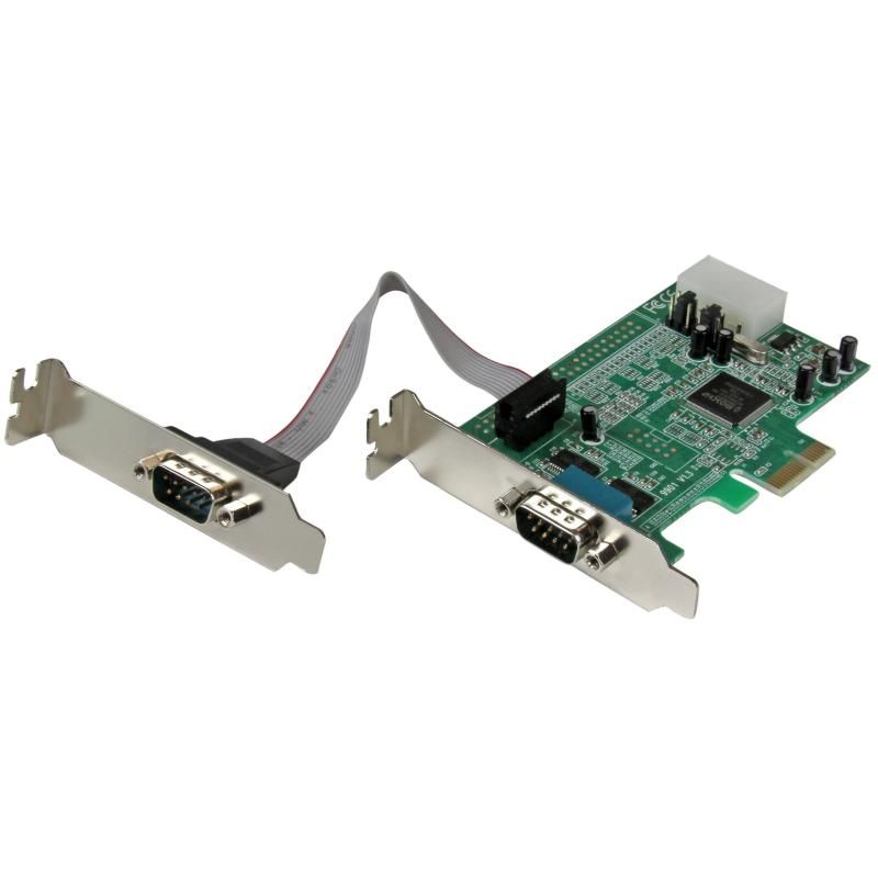 StarTech.com RS232Cシリアル2ポート増設ロープロファイルPCIeカード 16550 UART内蔵 PEX2S553LP