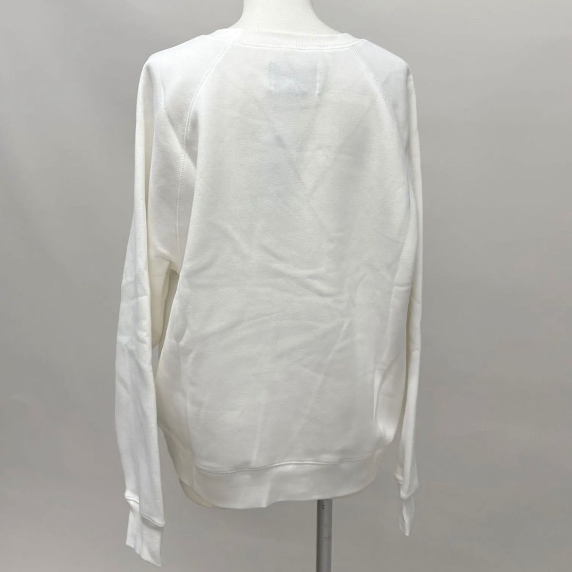 ♥訳アリ UGG アグ Sサイズ MADELINE FUZZY LOGO マドリン ファジー スウェット トレーナー 裏起毛 ホワイト