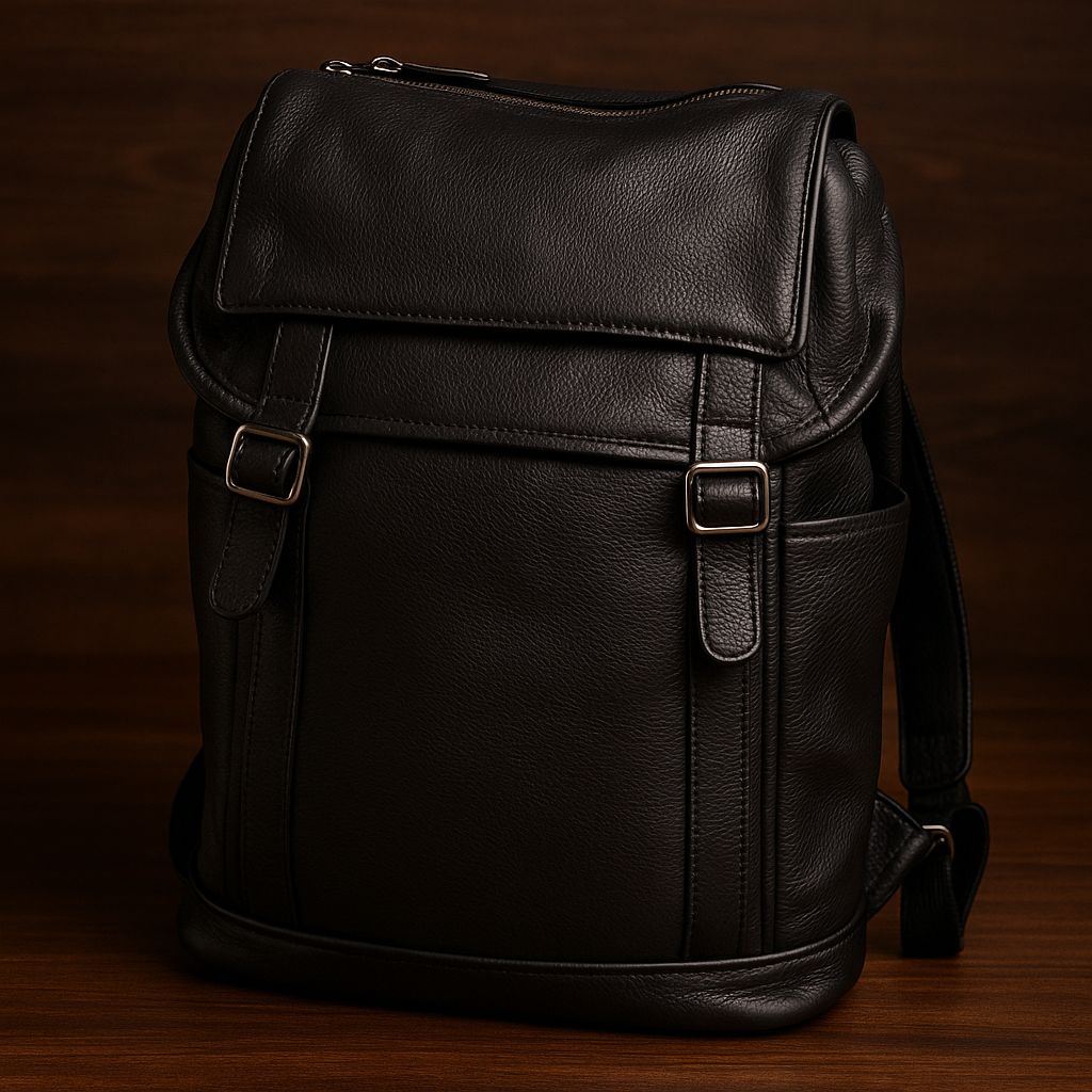 TIDING 本革 リュックサック メンズ 大容量 バックパック ブラック 牛革 レザー ビジネス カジュアル ♥