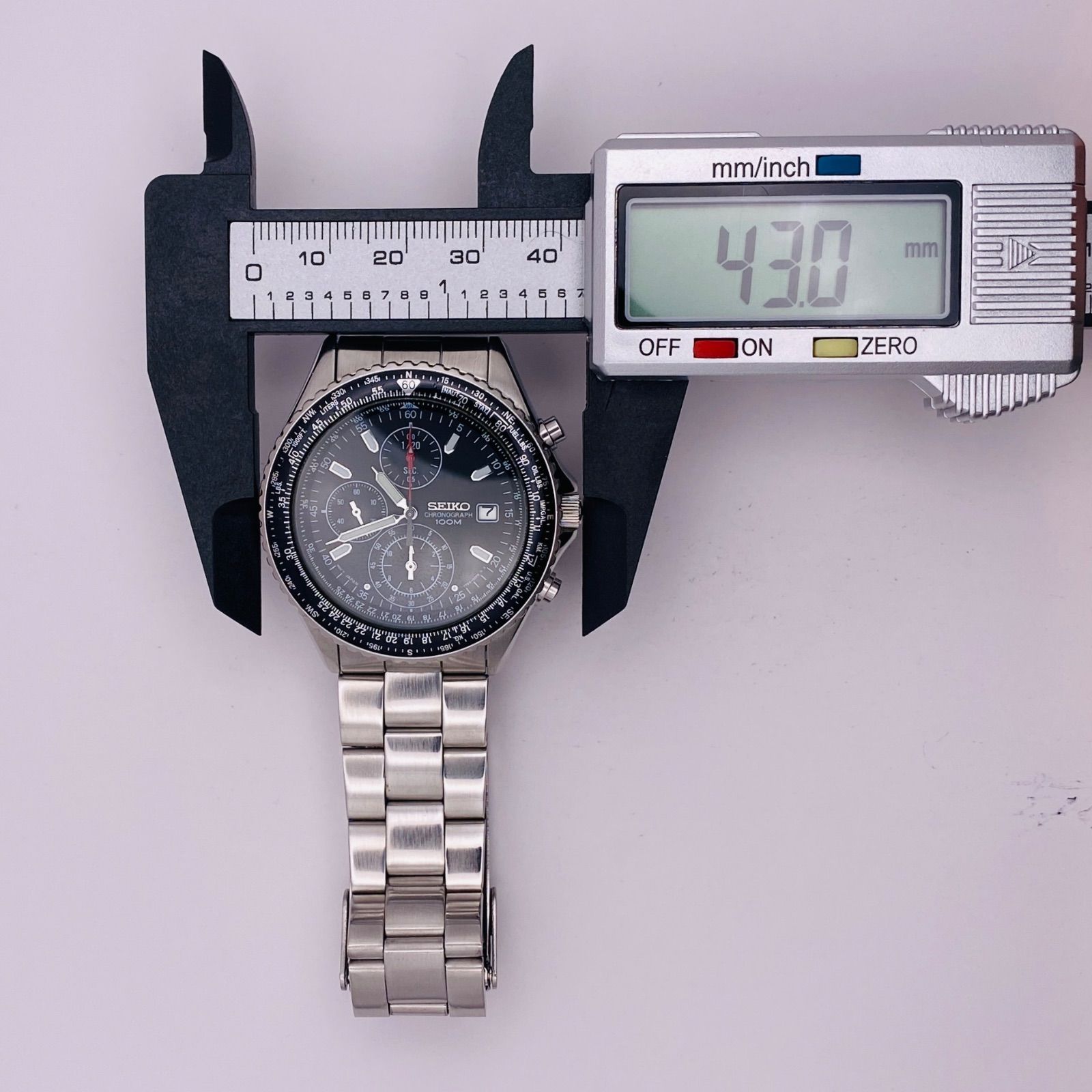 稼動 QZ カシオ MD-721 黒文字盤 デイデイト メンズ腕時計 KRK 2000000