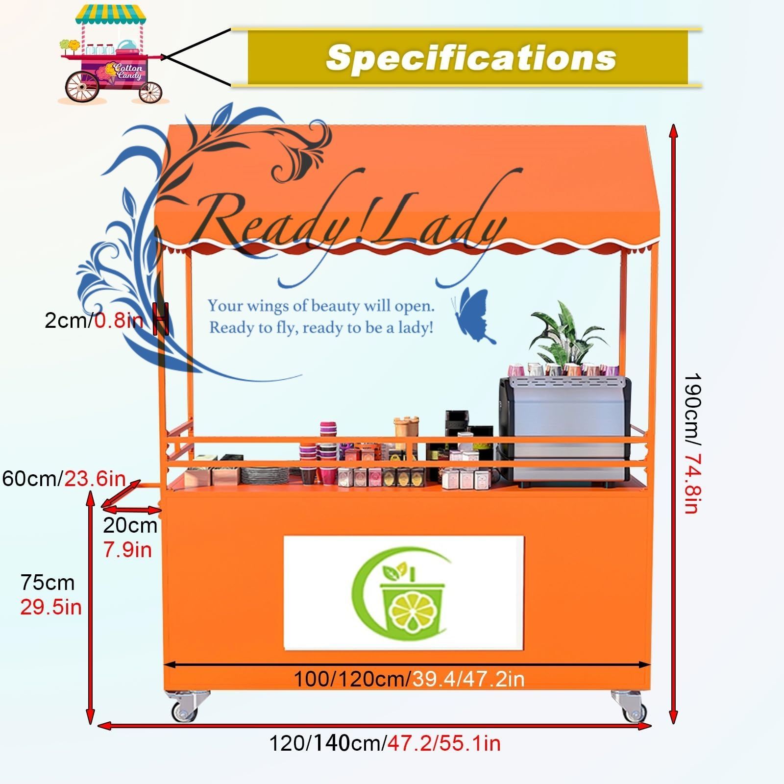 商業キオスク屋台 道端屋台ディスプレイラック