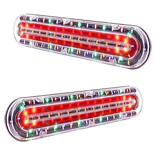 YnGia トラック テールランプ 12V、ブレーキ＋スモール＋ウインカー、軽トラ テールランプ LED 中小型用 トラックテール トレーラー テールランプ ボートトレーラー トラック リアランプ 2個