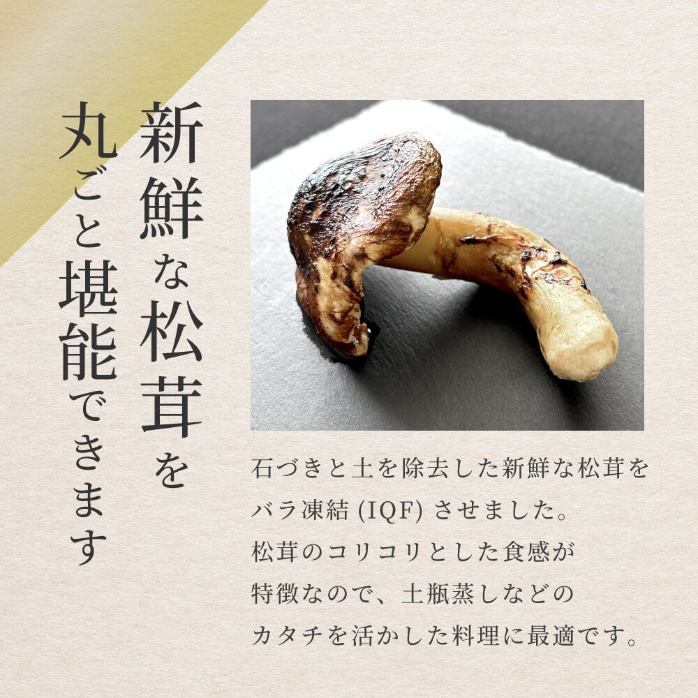松茸 生松茸 冷凍 開き 500g 8-15cmサイズ ホール 洗浄済み