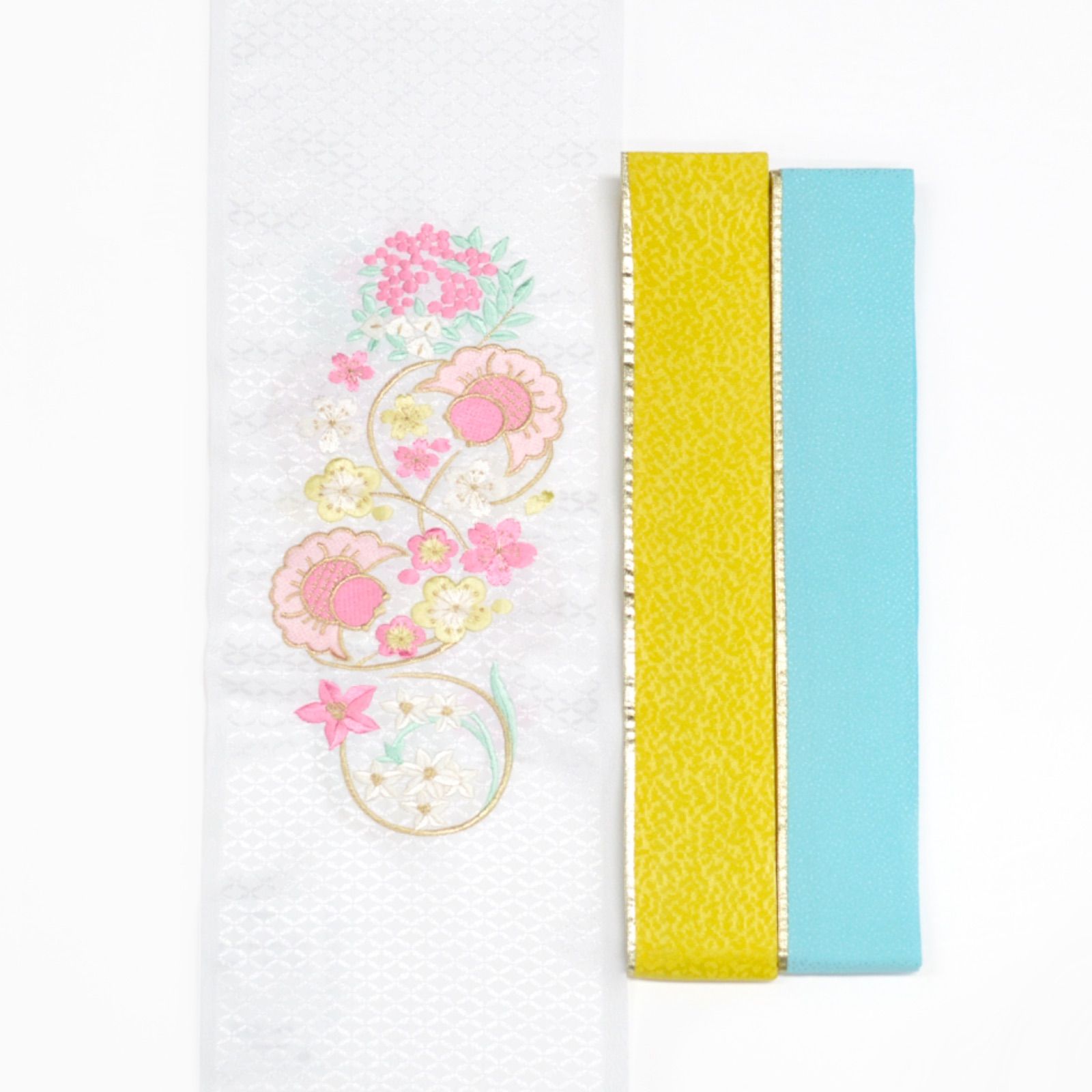 K0891 美品 可憐 金彩加工 正絹 振袖 パールトーン 加工済み K0891 美品 可憐 金彩加工 正絹 振袖 パールトーン 加工済み