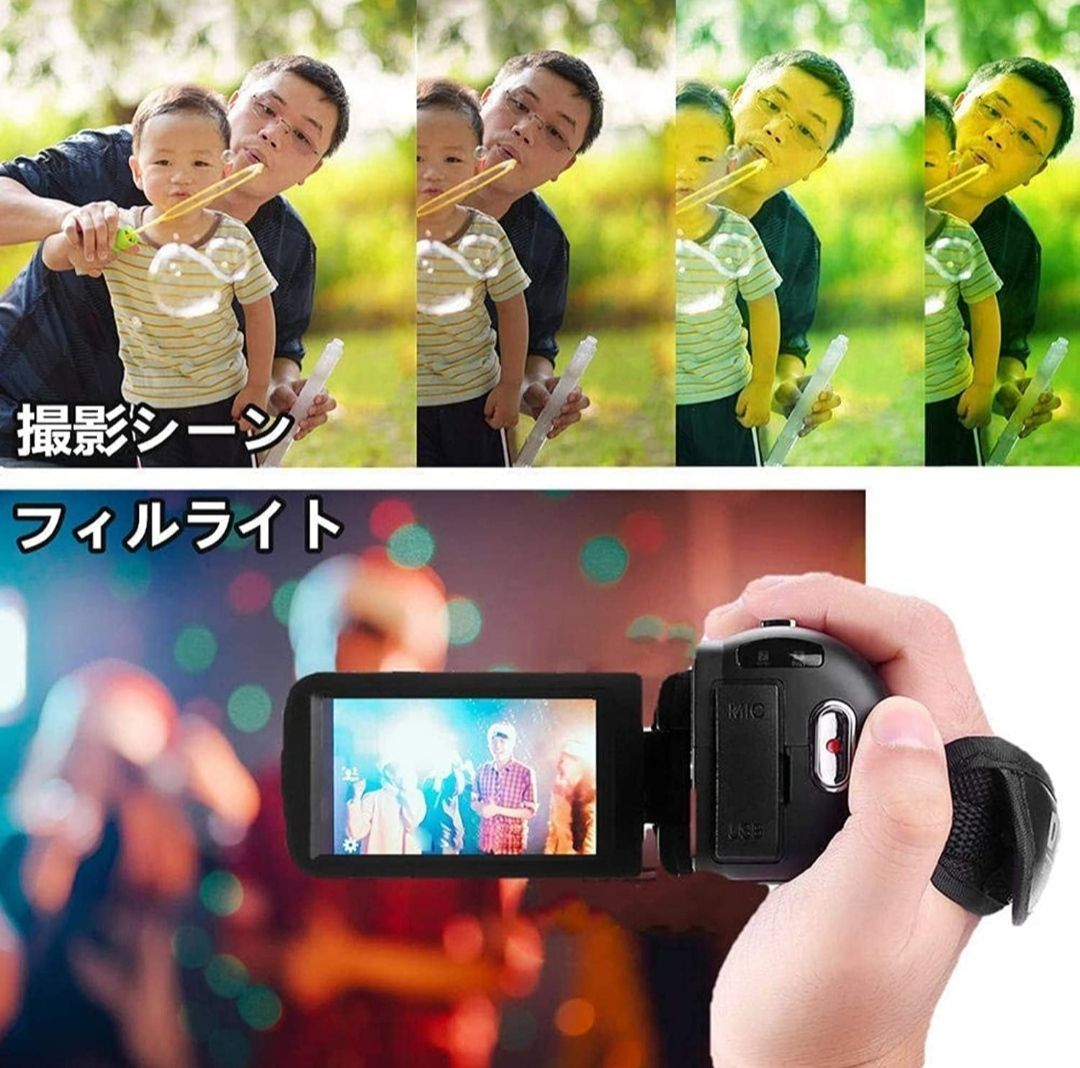 ビデオカメラ2.7K YouTubeカメラ 1080P 60FPS42MPデジタル ウェブ