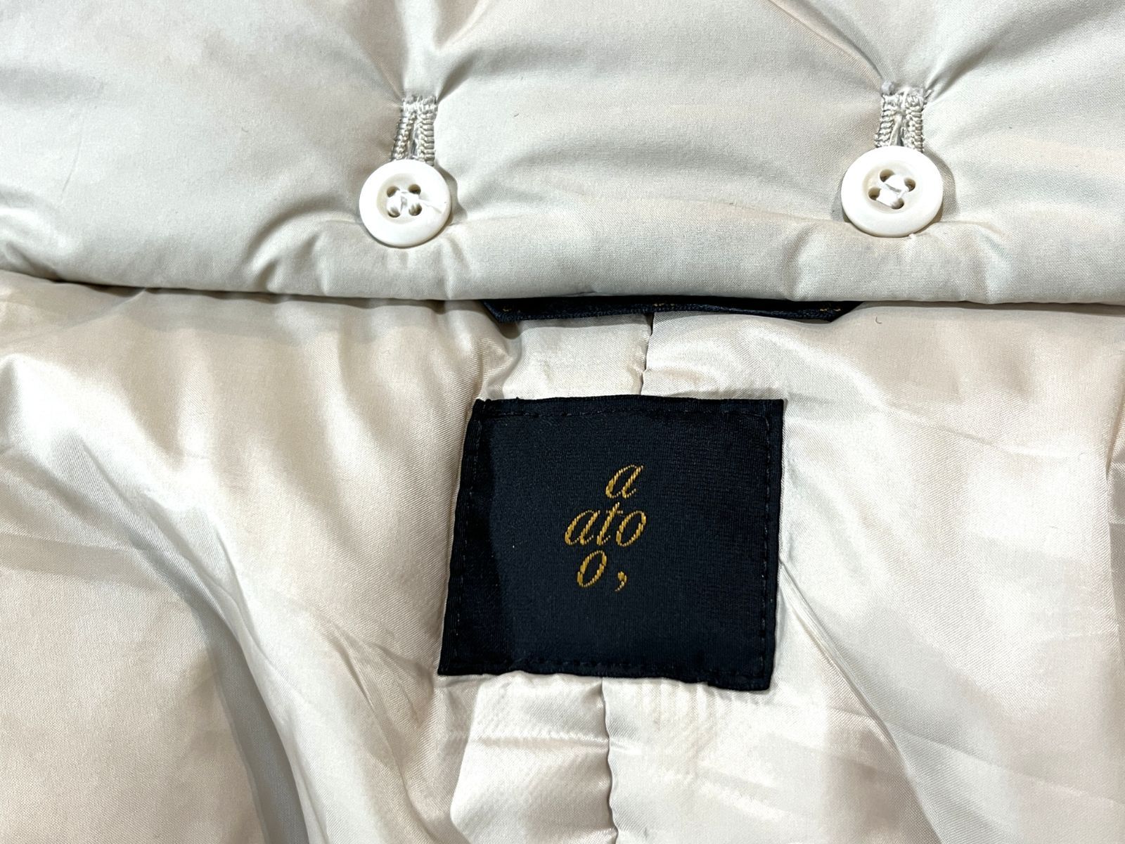 ato｜アトウ DOUBLE ZIP PADDED BLOUSON ダブルジップ フーデット 中綿 