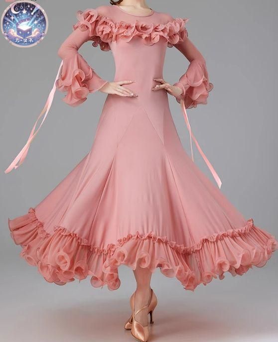 ♥ 社交ダンスドレス ラテンドレス 競技 デモ用 ルンバ オーダーメイド