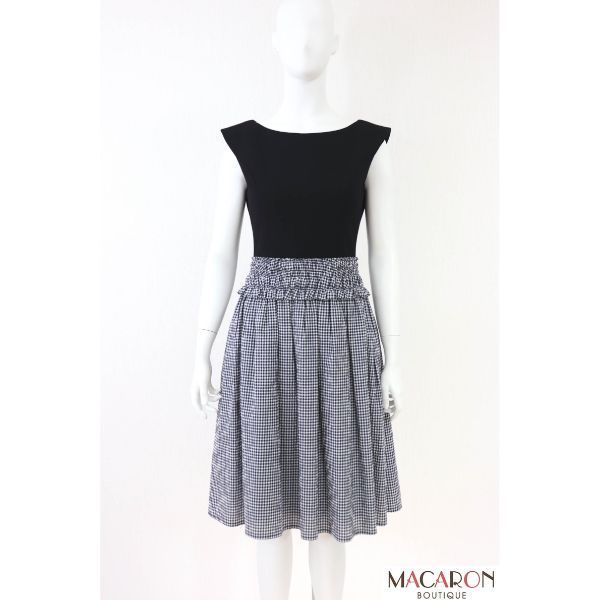 Reneリミテッドエディション 2way ギンガムチェック 白襟ワンピース S Rene☆ルネ ギンガムチェック異素材ワンピース 6726090 黒白 - メルカリ