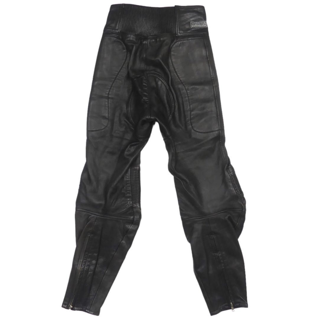 Studio D'ARTISAN レザー 本革 ライディングパンツ M 黒 ライディングパンツ レザーパンツ メンズ M 黒 バイク 本革 革パンツ