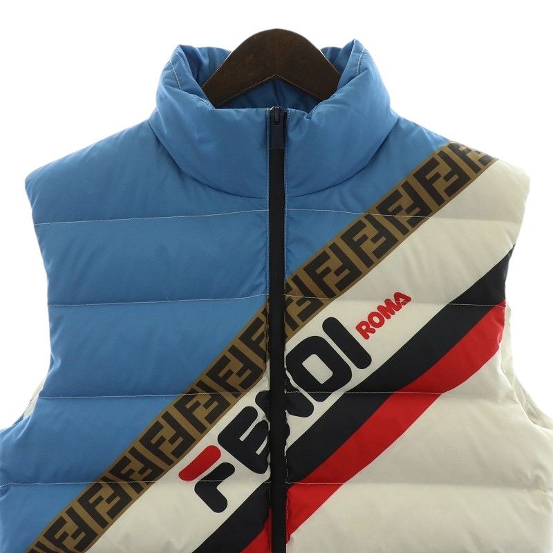 フェンディ FENDI × フィラ FILA コラボ 18AW ダウンベスト ズッカ柄 
