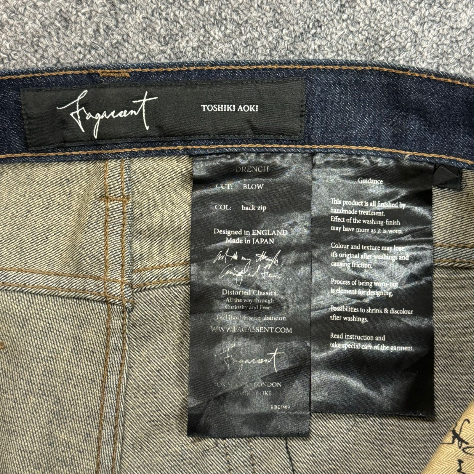 美品 fagassent DRENCH BLOW 裾ジップ ペイント デニム パンツ 美品 fagassent DRENCH BLOW 裾ジップ ペイント デニム パンツ