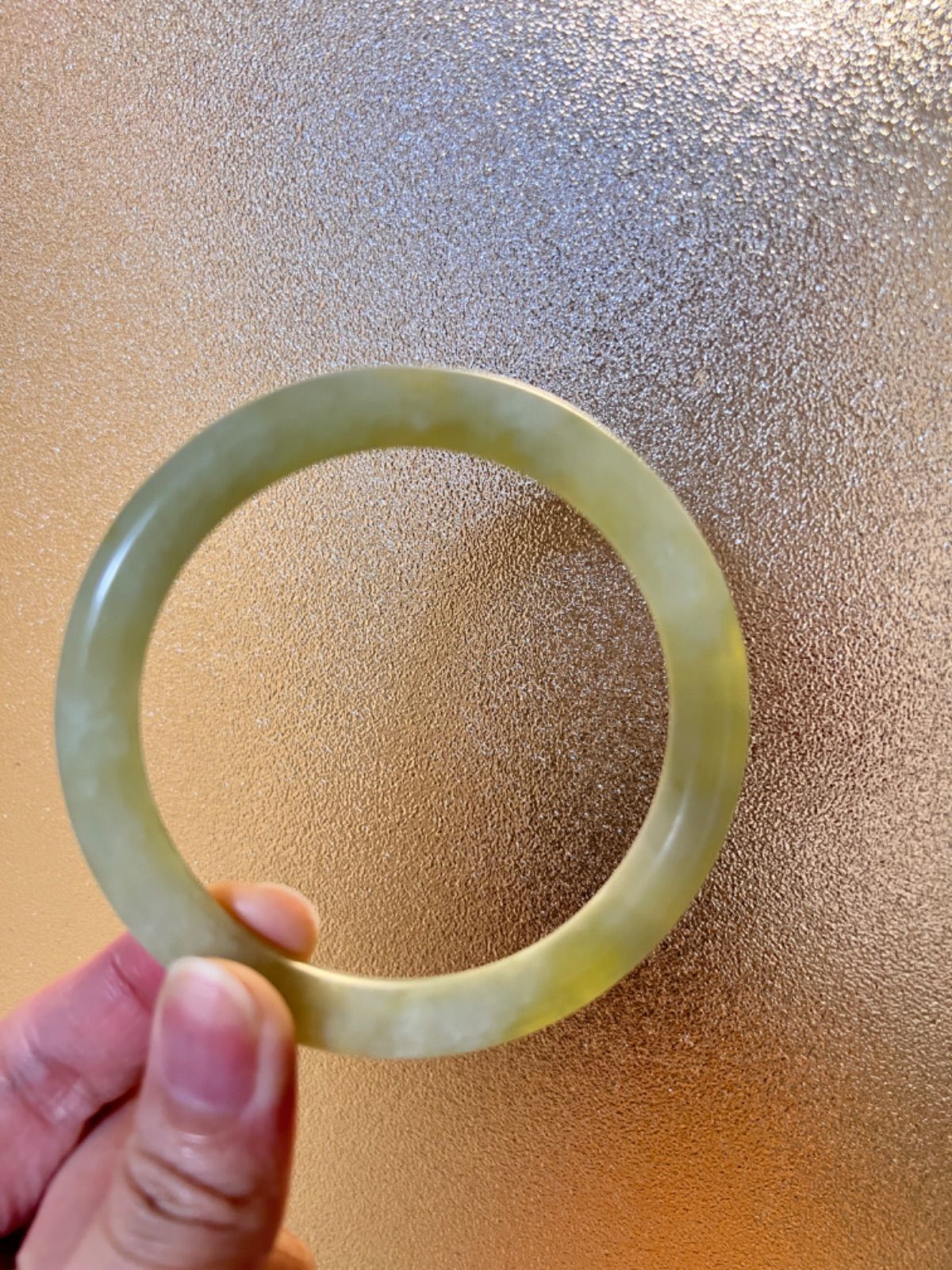 天然石 岫岩玉 岫玉石 しゅうがんぎょくバングル 腕輪 60mm - メルカリ