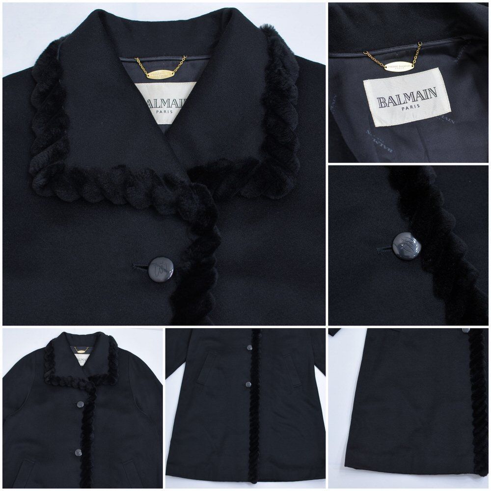 BALMAIN PARIS ピエール・バルマン カシミヤ ロングコート リアル
