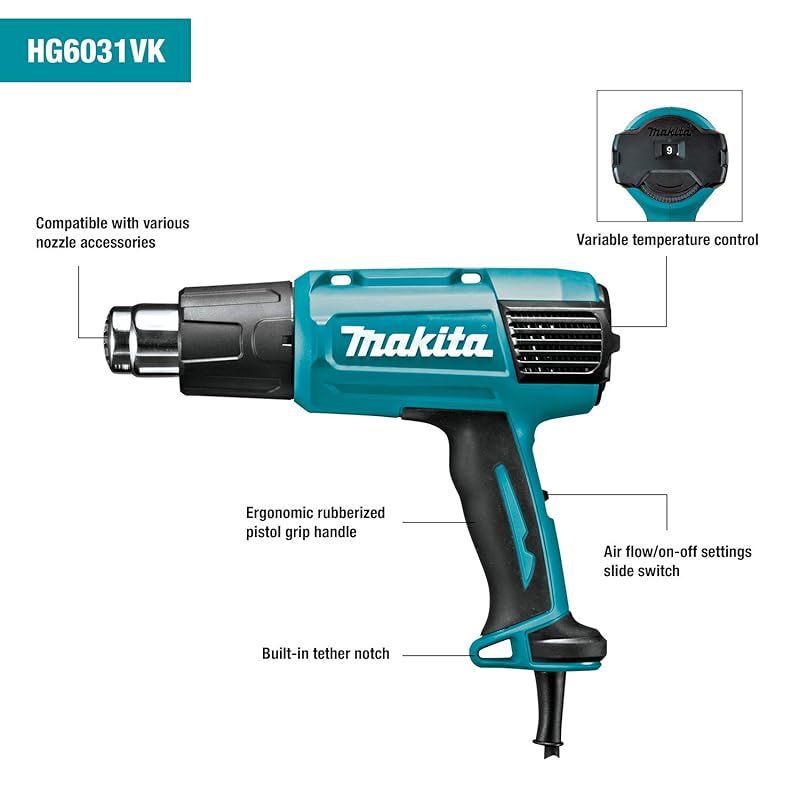 マキタ ヒートガンAC100V用 熱風温度50-550度 HG6031VK