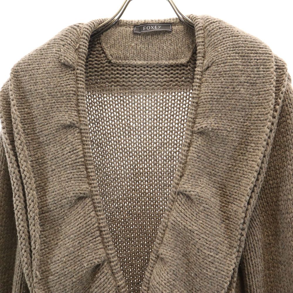 フォクシー ニット コート F アッシュブラウン系 FOXEY レディース  