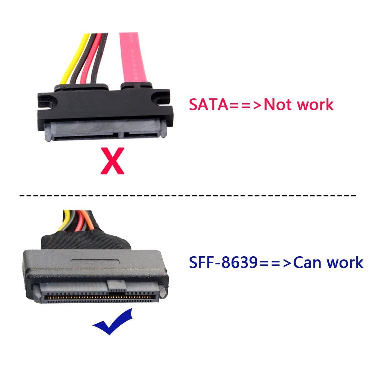 CY SFF-8639 NVME U.2-NGFF M.2 M-key PCIe SSDケース エンクロージャ ブラック マザーボード用 SSD 750 P3600 P3700代替