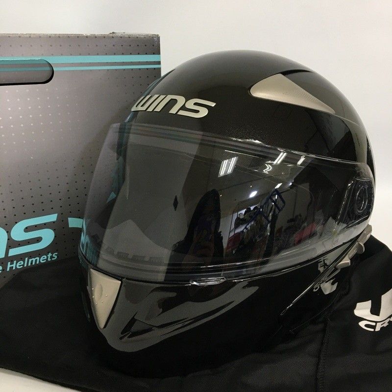 WINS CR-1 システムヘルメット 除菌消臭済 ブラック Mサイズ オートバイ ツーリング ライディング バイカー ウィンズ バイク用品 TA1674