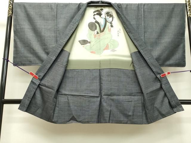 平和屋着物○男性 本場大島紬 アンサンブル 100亀甲 総詰め 正絹 逸品