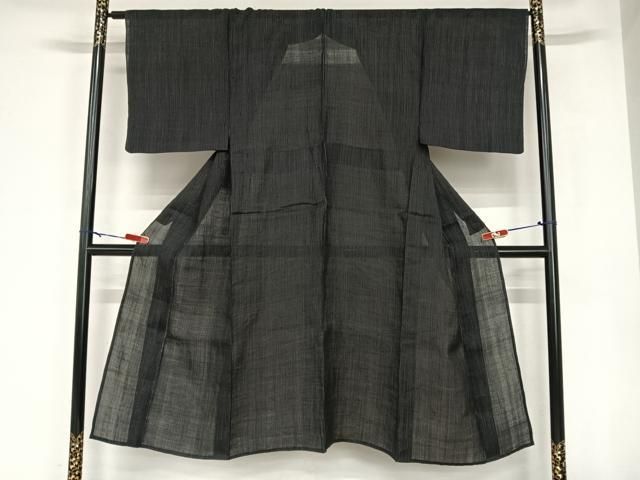 平和屋着物*夏物 男性 重要無形文化財 本場宮古上布 縞 苧麻 AABB1370np