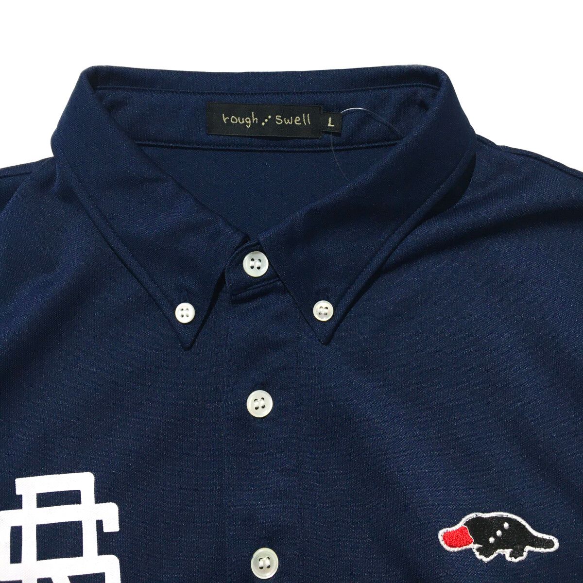 中古 メンズ ラフ＆スウェル rough&swell 半袖ポロシャツ L 紺