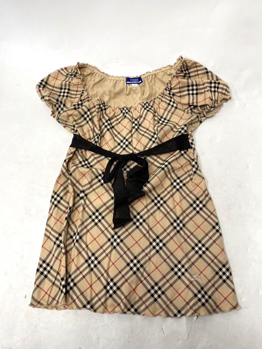 BURBERRY BLUE LABEL バーバリー ブルーレーベル 半袖 ノバチェック ワンピース レディース 38