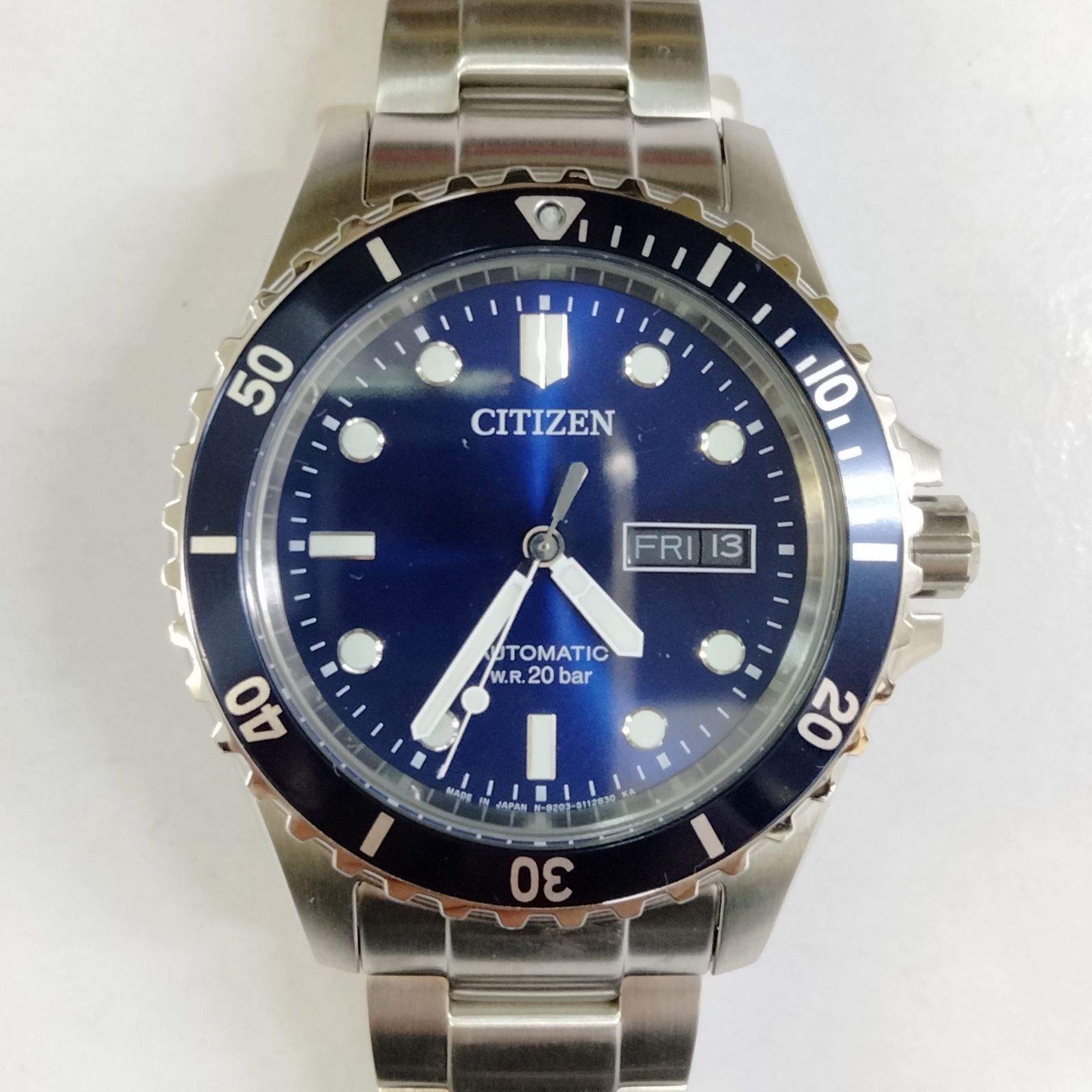 レア CITIZEN オートマチック ダイバーズ 20気圧 NY6020-54L 青文字盤