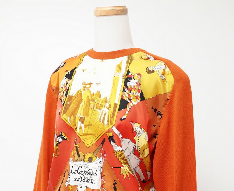 特価 エルメス □ヴィンテージ□HERMES ≪LE VENISE DE CARNAVAL ニット/セーター