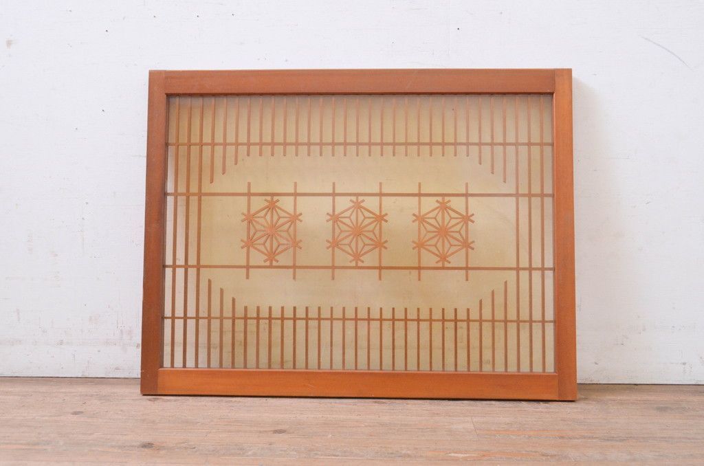 ▽現状販売▽ 組子欄間1枚 アンティーク建具 片面ガラス 明かり取り