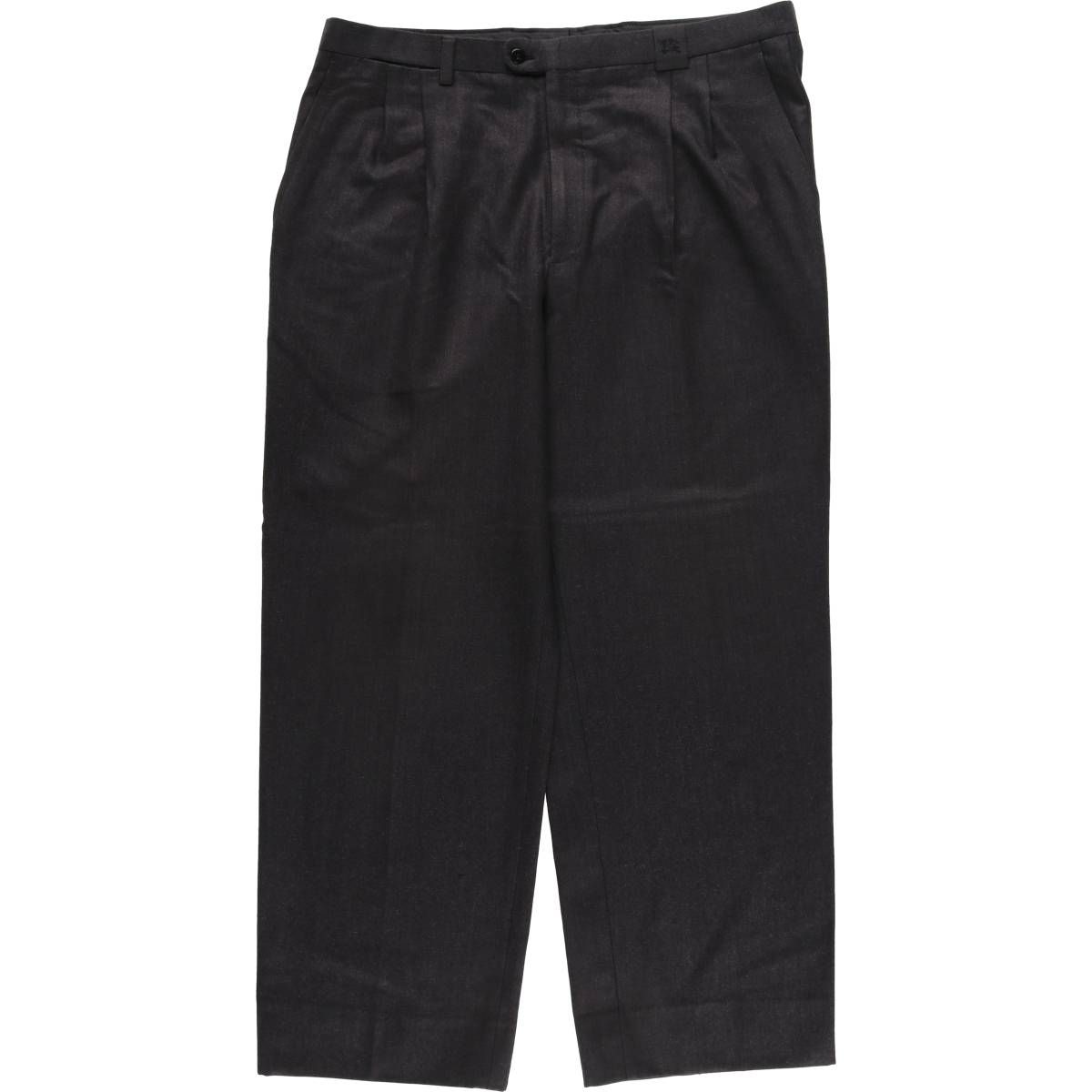 古着 バーバリー Burberry s LONDON ツータック ウールパンツ スラックス スペイン製 メンズw37相当|eaa558168