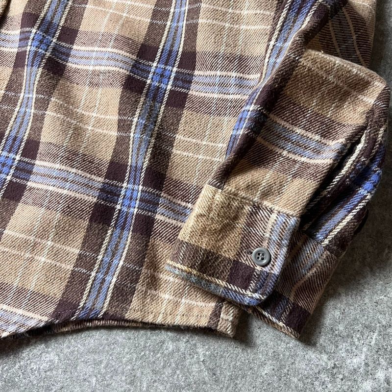 70s USA製 FROSTPROOF チェック ヘビー フランネル シャツ L