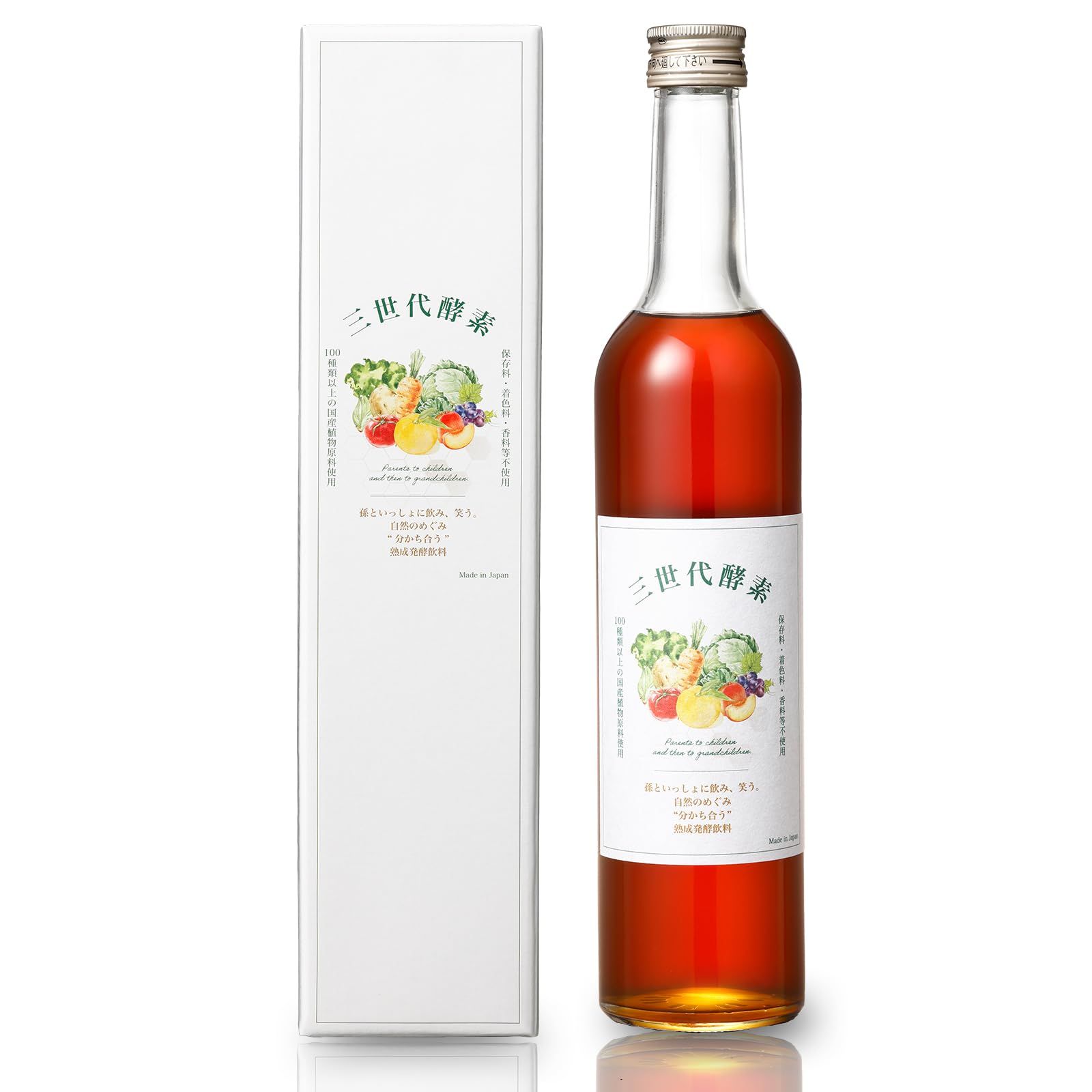 三世代酵素 酵素ドリンク 500ml 107種素材 ポリフェノール 腸活 ファスティング 長期熟成発酵 無添加 発酵飲料 植物発酵エキス 国産原料使用 液体タイプ 希釈 ギフト 株式会社SUNSEDAI 公式